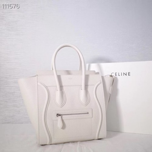 Чанта за багаж Celine Micro от ламинирана агнешка кожа 167793-25