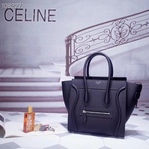 Чанта за багаж Celine Micro от ламинирана агнешка кожа 167793-7