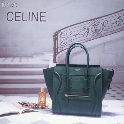 Чанта за багаж Celine Micro от ламинирана агнешка кожа 167793-8