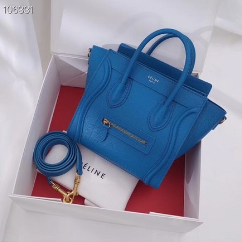 Чанта за багаж Celine Nano от ламинирана агнешка кожа 189244-17