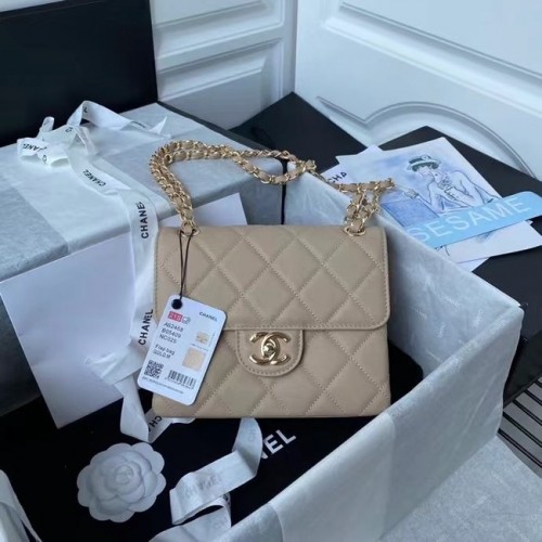 Мини чанта с капак CHANEL AS2468 Кайсия