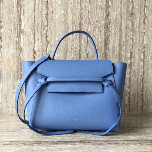 Чанта Celine Belt Original Leather Tote Bag A98311 небесно синя