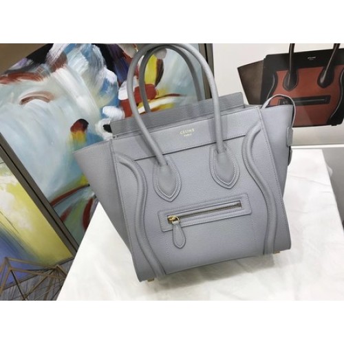 Чанта Celine Luggage Micro Tote от оригинална кожа CLY33081M сива