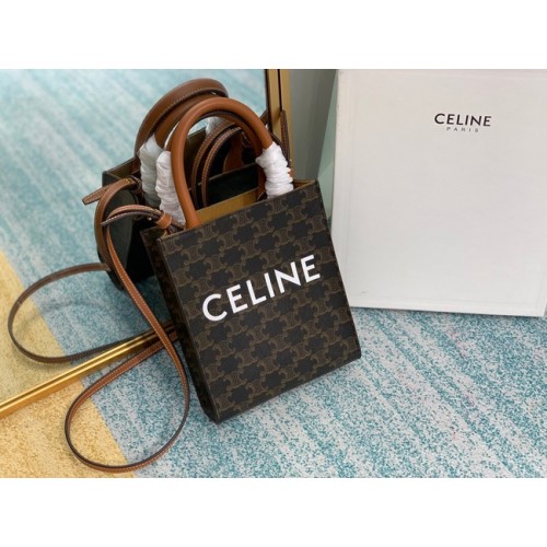 Celine MINI CABAS VERTICAL ОТ ТРИУМФАЛНО ПЛАТНО 194372 черно