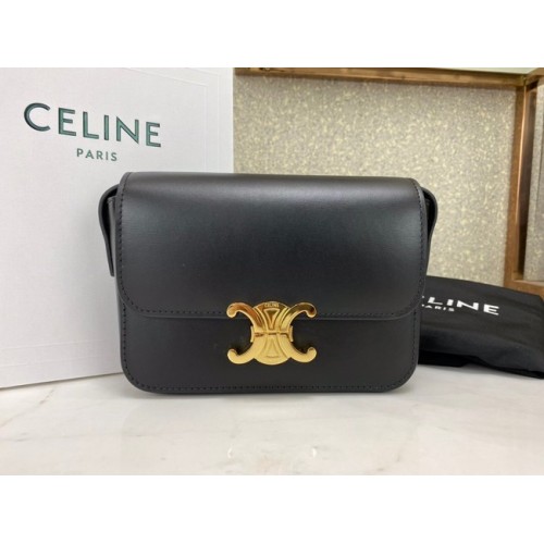 Celine MINI CLASSIC Чанта в кутия от телешка кожа CL01503 черна