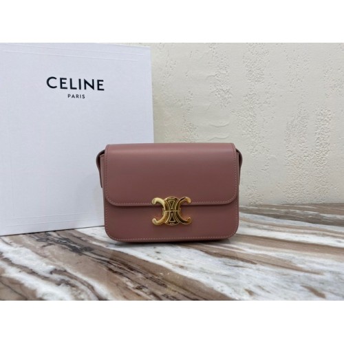 Celine MINI CLASSIC Чанта в кутия от телешка кожа CL01503 розова
