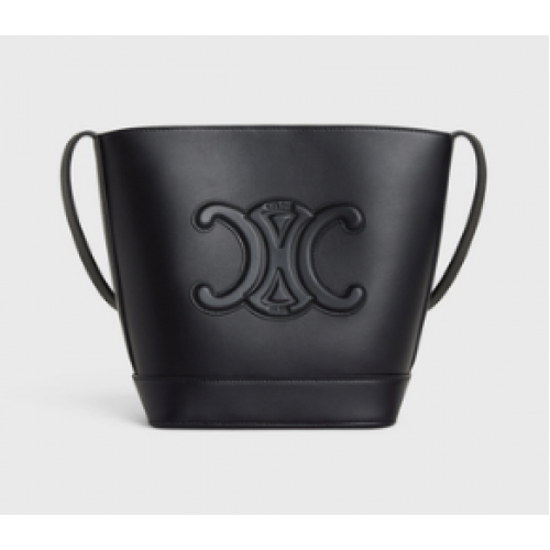 Celine МАЛКА КОФА CUIR TRIOMPHE ОТ ГЛАДКА ТЕЛЕШКА КОЖА 198243 черна