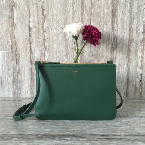 Чанта Celine mini Trio Crossbody C55420 зелена