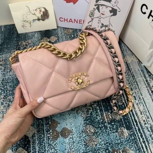 Чанта с капак Chanel 19 AS1160 AS1161 AS1162 розова