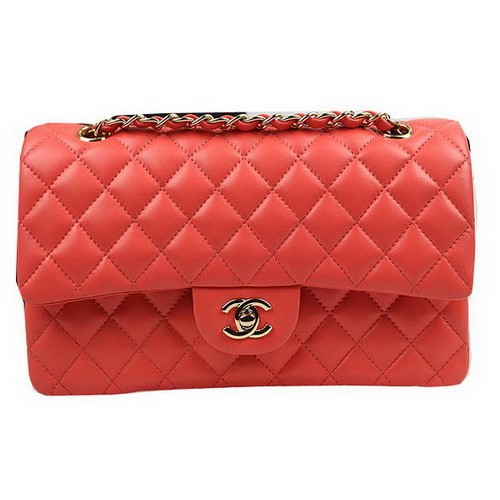 Чанти Chanel 2.55 Series Orange Original Leather CFA1112 Gold