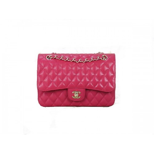 Чанта Chanel 2.55 Series Classic Flap 1112 Rose Cannage Pattern Original Leather Gold