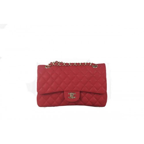 Чанта Chanel 2.55 Series Classic Flap A01112, червена, оригинална, с нубук, Cannage Pattern, кожа, златиста