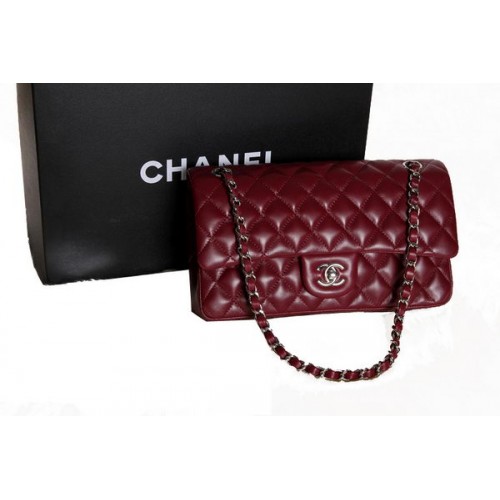 Чанта Chanel 2.55 Series Original Leather Classic Flap A01112 бордо