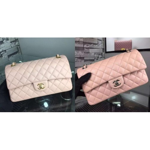 Чанта Chanel серия 2.55 Flap от агнешка кожа A5024 розова