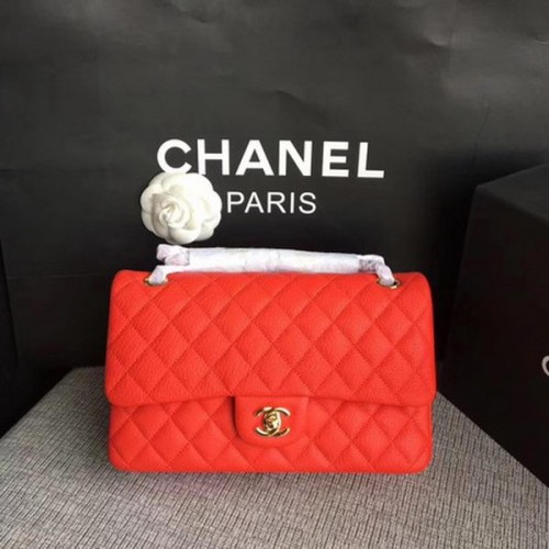 Чанти Chanel 2.55 Series Flap, оригинални, еленова кожа A1112, червени