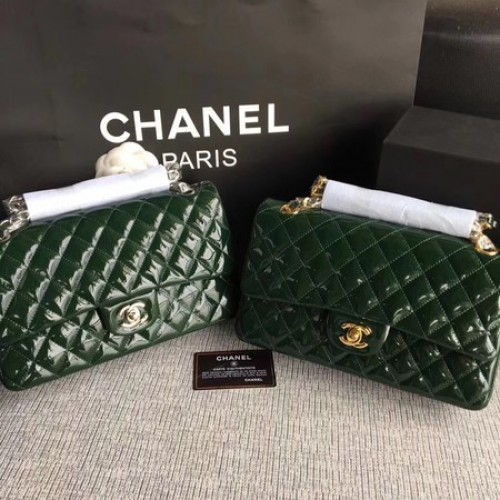 Чанти Chanel серия 2.55 Flap, оригинални, кожени, A1112, зелени