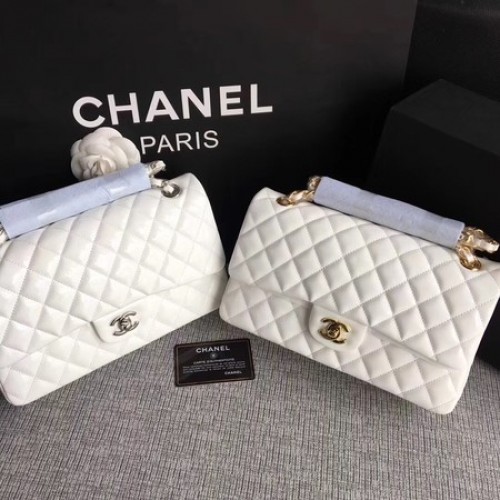 Чанти Chanel серия 2.55 Flap, оригинални кожени, A1112, бели