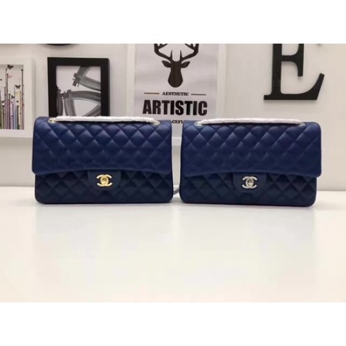 Чанти Chanel 2.55 Series Flap, оригинални, от овча кожа, A1112, сини