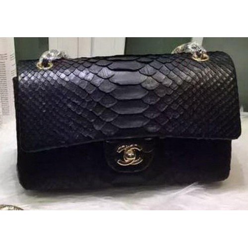 Чанти Chanel 2.55 Series Flap, оригинални, от змийска кожа, A1112SA, черни