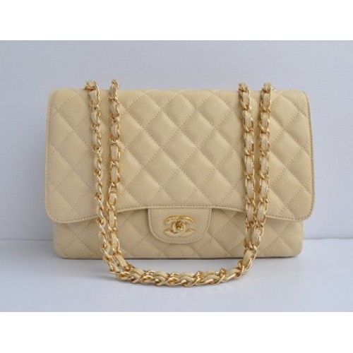 Чанта Chanel 2.55 Flap 28600 кремава със златна верижка