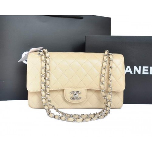 Чанта с капак Chanel A1112 серия 2.55, оригинална, от хайвер, кожа, цвят кайсия
