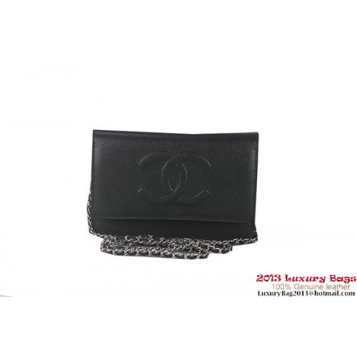 Chanel A48654 Черна оригинална кожена мини чанта с капак Cannage Patterns