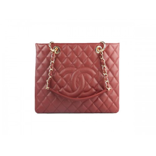 Чанта за през рамо Chanel A50995 Maroon Original Cannage от кожа, златиста