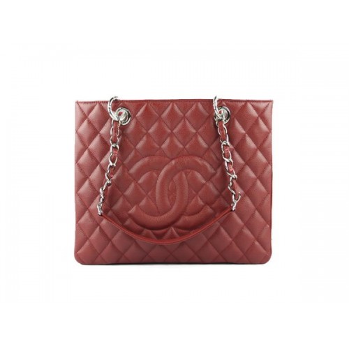 Чанта за през рамо Chanel A50995 Maroon Original Cannage от кожа, сребриста