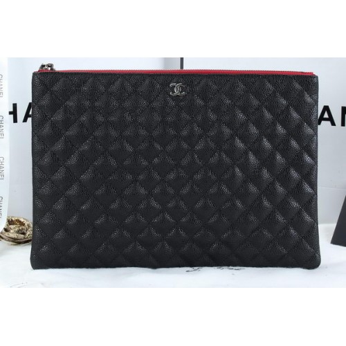 Чанта Chanel A6952 Clutch от естествена кожа Cannage, черна