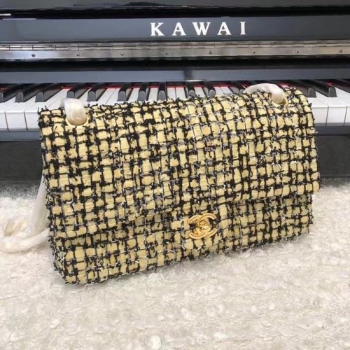 Chanel КЛАСИЧЕСКА ЧАНТА A01112 зелено-златно