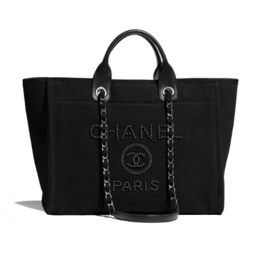 Пазарска чанта Chanel Canvas Tote A66941 черна