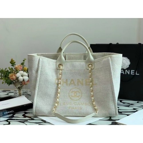 Пазарска чанта Chanel Canvas Tote B66941 бяла