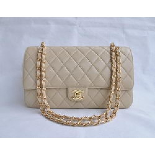Чанта Chanel Classic 2.55 Series Apricot Lambskin Golden Chain Quilted Flap 1113