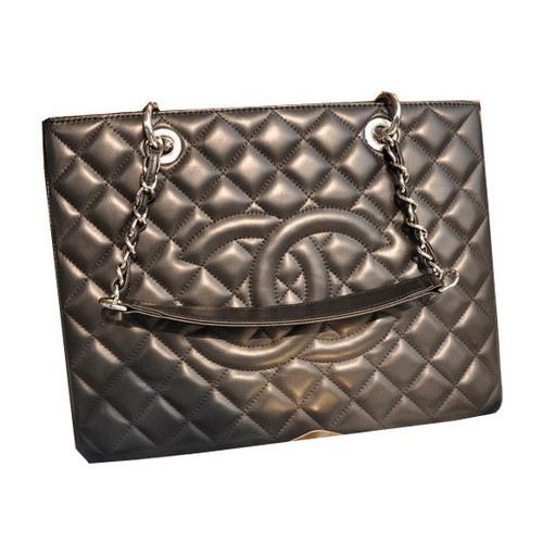 Чанта Chanel Classic Coco от овча кожа, черна, GST, A50995, сребриста