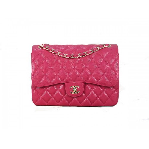 Чанта Chanel Classic Flap 1113 Rose Original Cannage от кожа, златиста