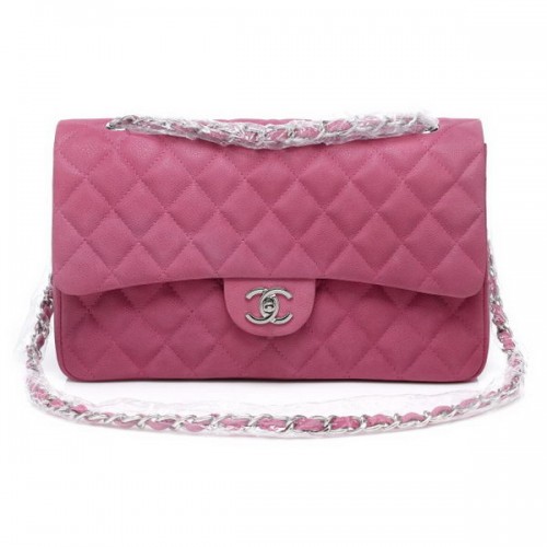 Чанта Chanel Classic Flap Series 2.55 Original Suede Cannage Pattern CHA1112 Rosy