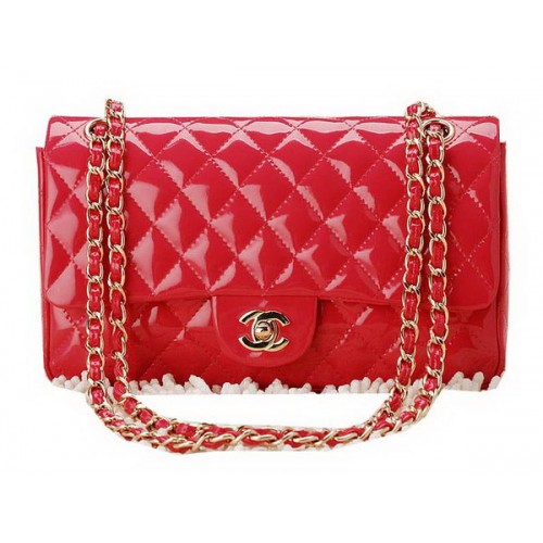 Чанта Chanel Classic Flap Series 2.55 Lace Leather CHA1112 Праскова