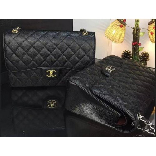 Чанта Chanel Classic Flap Original Cannage Patterns A1119 Черна