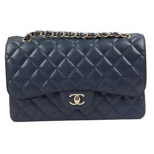 Класическа чанта Chanel с капак, модел Royal Cannage, CF1113, златиста