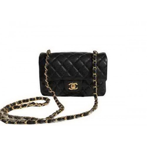 Чанти Chanel Classic Flap черни Original Cannage Patterns A1116 Gold