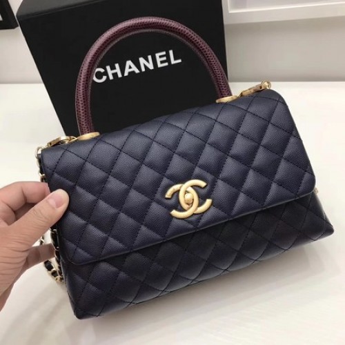 Чанта Chanel Classic Red Top Handle Royal Original Leather A92991 Gold