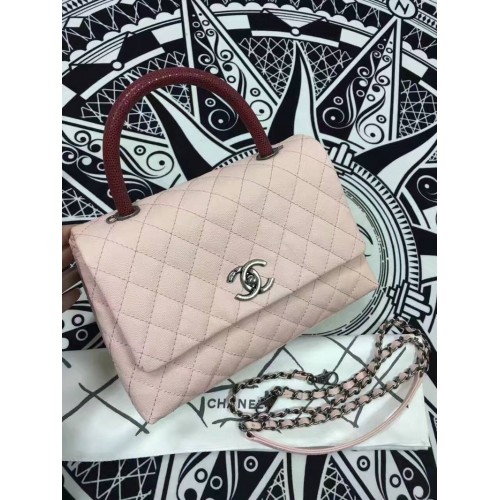 Чанта Chanel Classic Top Flap от оригинална кожа A98088 розова