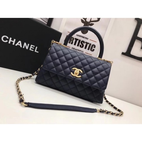 Чанта Chanel Classic Top Handle Royal Original Leather A92991 Gold