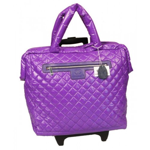 Chanel CoCo Cocoon Quilted Nylon Trolley A47205 Хиацинтов
