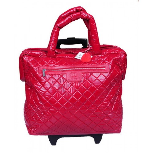Chanel CoCo Cocoon Quilted Nylon Trolley A47205 Червена