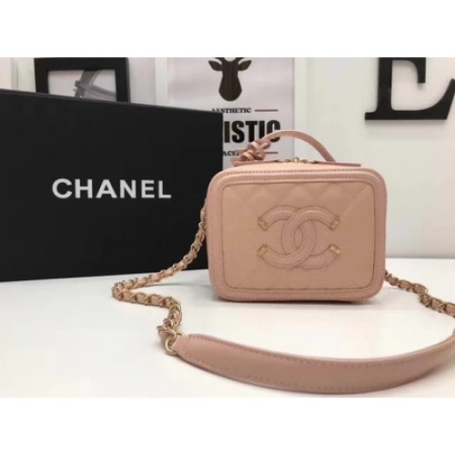 Козметична чанта Chanel Original Cannage Pattern A93341 Розова