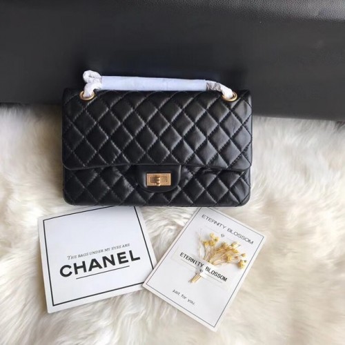 Верижка Chanel Flap Original Cowhide Leather 30225 от черно злато