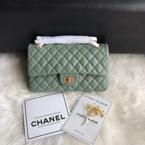 Верижка Chanel Flap Original Cowhide Leather 30225 от зелено злато
