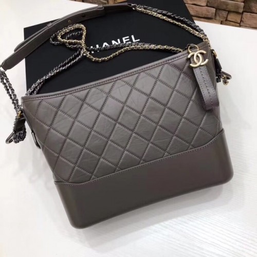 Чанта за рамо Chanel GABRIELLE Original A93842 сива