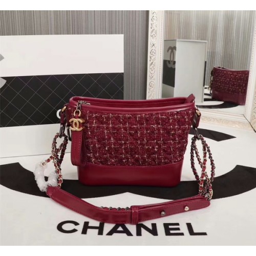 Мини чанта през рамо Chanel Gabrielle 8122 червена